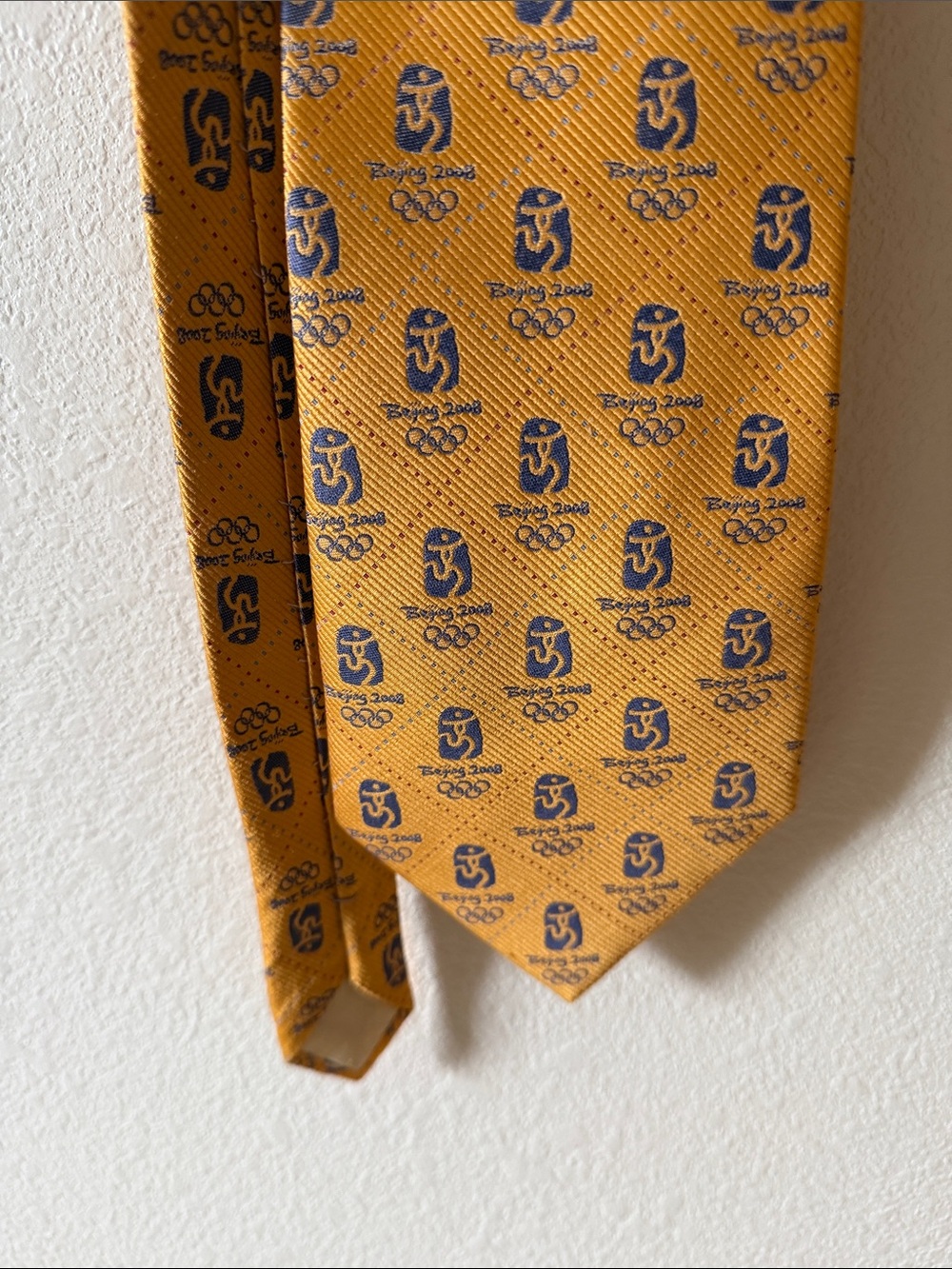 Gold & Navy Beijing 2008 Olympic Silk Tie